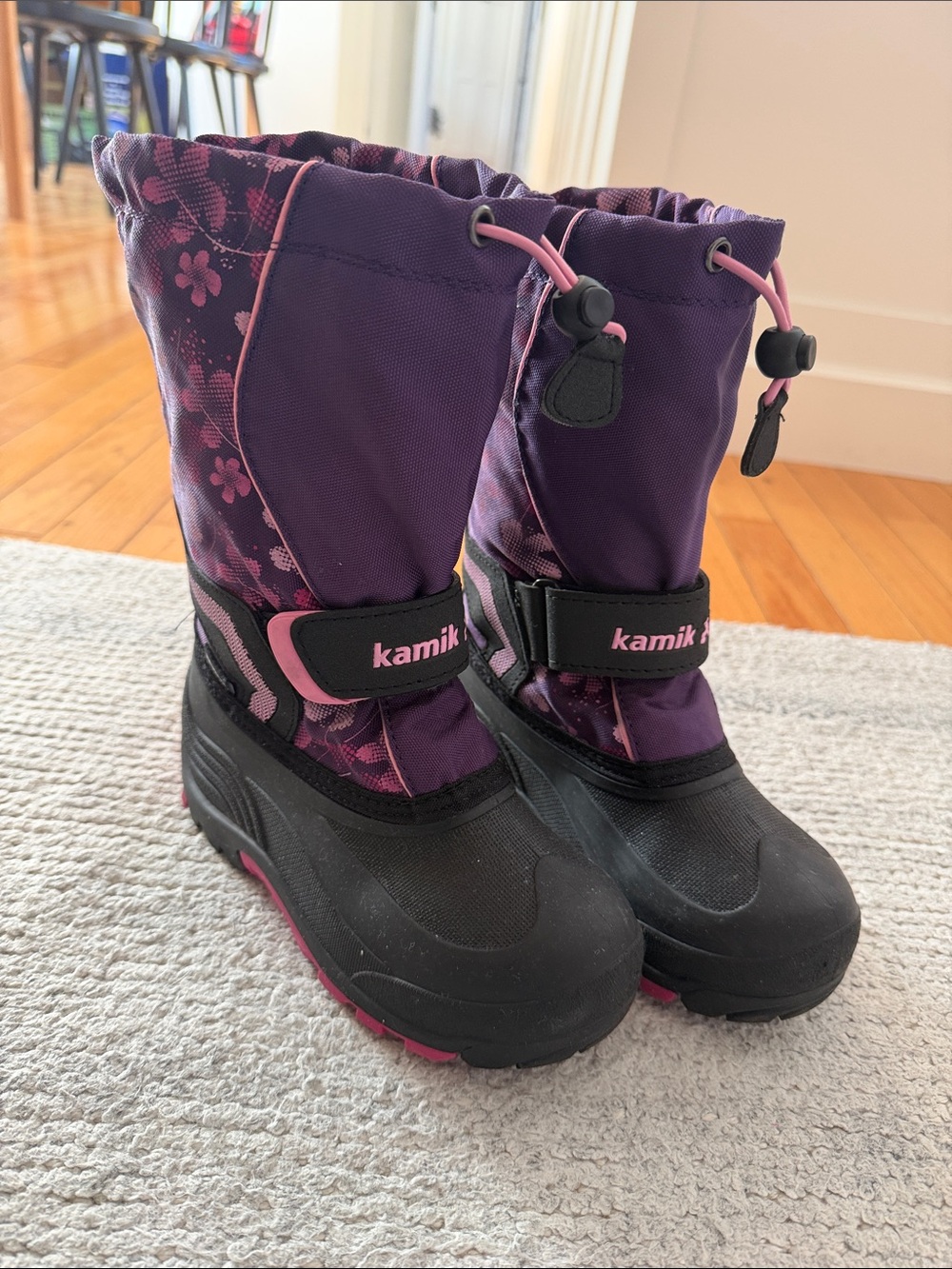Kamik Kids Purple and Pink Winter Rain & Snow Boots